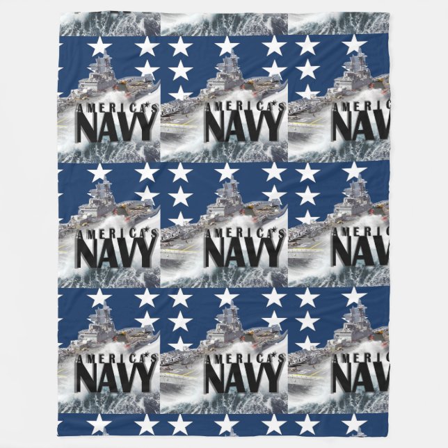 USNAVYFANMERCH, FLEECEDECKE (Vorderseite)