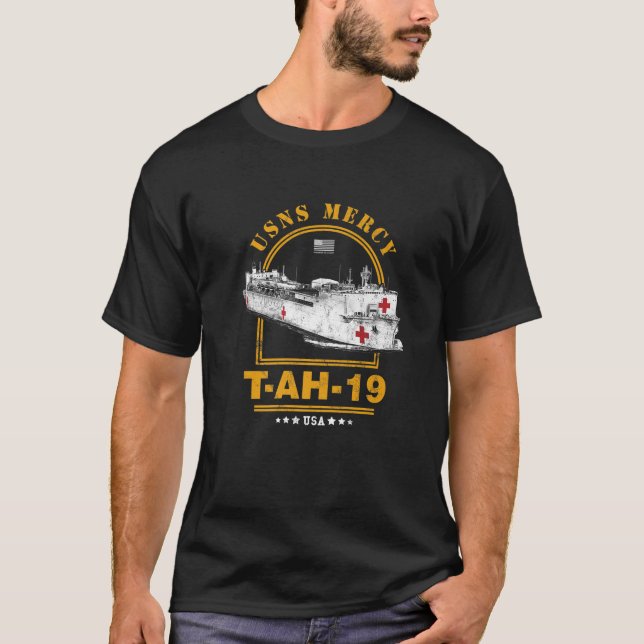 USNS Mercy AH-19 Hospital Ship T-Shirt (Vorderseite)