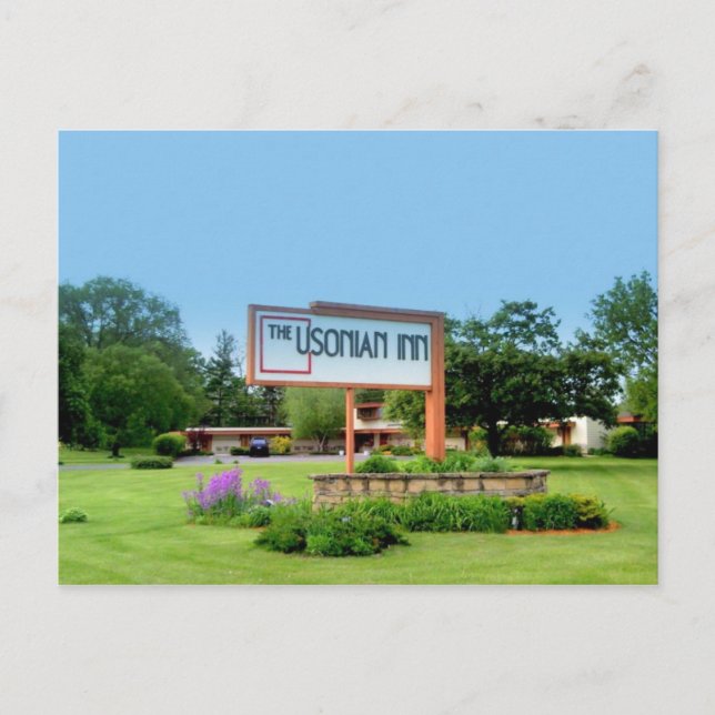 Usonian Inn Postkarte (Vorderseite)