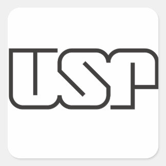 USP (Logo) Quadratischer Aufkleber