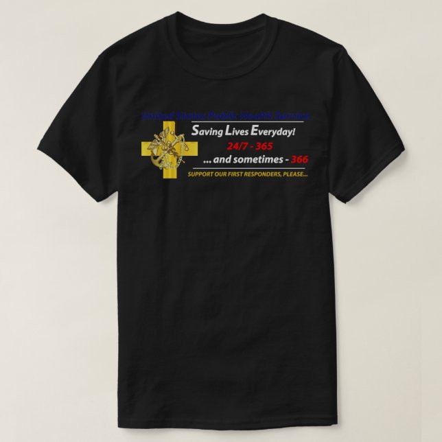 USPHS Öffentlicher Gesundheitsdienst Rette Leben T-Shirt (Design vorne)