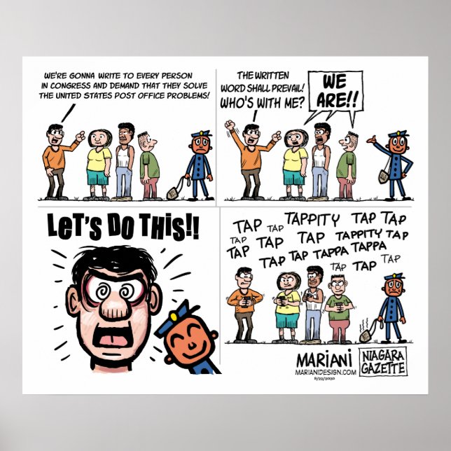 USPS Editorprogramm Cartoon Poster (Vorne)