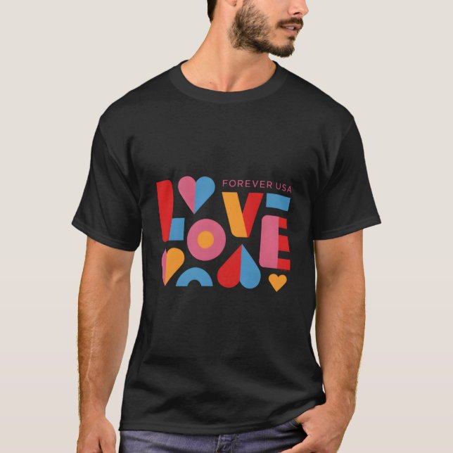Usps Forever Usa Liebe T-Shirt (Vorderseite)