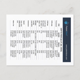 USPTO Quick Reference Card Postkarte