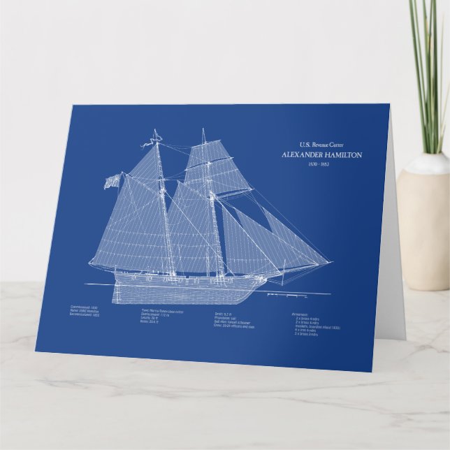 USRC Alexander Hamilton - ABD Dankeskarte (Vorderseite)