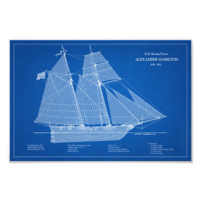 USRC Alexander Hamilton - ABD Fotodruck (Vorne)