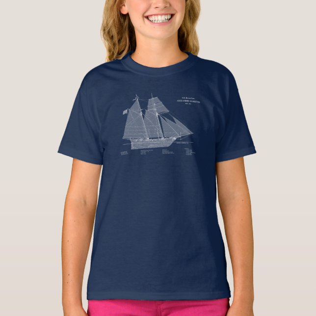 USRC Alexander Hamilton - ABD T-Shirt (Vorderseite)