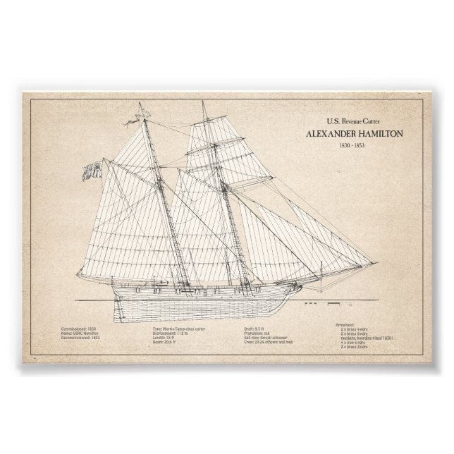 USRC Alexander Hamilton - SBD Fotodruck (Vorne)