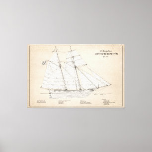 USRC Alexander Hamilton - SBD Leinwanddruck