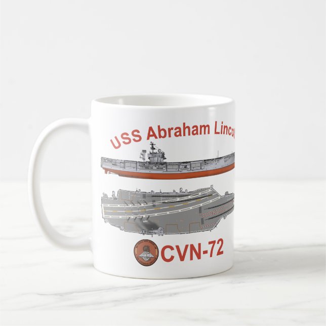 USS Abraham Lincoln CVN-72 Kaffeetasse (Links)