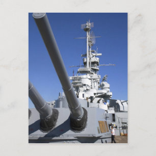 USS Alabama Battleship in Battleship Memorial Postkarte