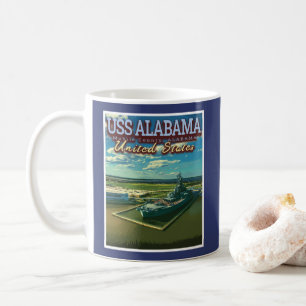 USS ALABAMA BATTLESHIP - MOBILE ALABAMA USA KAFFEETASSE
