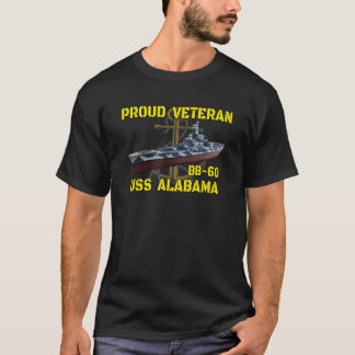 USS Alabama BB 60 Battleship Veterans Day Pater G T-Shirt