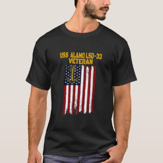 USS Alamo LSD-33 Dock Landing Ship Veteran Vater' T-Shirt