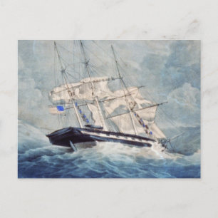 USS Albany Painting Postkarte