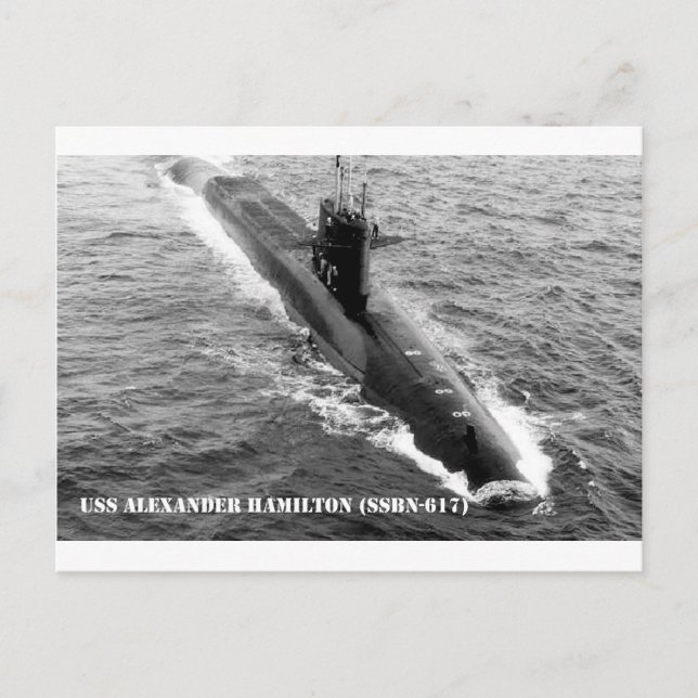 USS ALEXANDER HAMILTON POSTKARTE (Vorderseite)