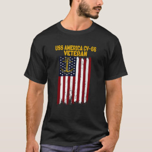 USS America CV 66 CVA 66 Flugzeugträger Veteran T-Shirt