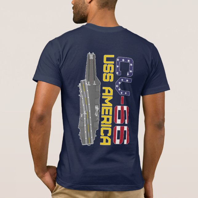 USS AMERICA CV-66 T - Shirt (Rückseite)