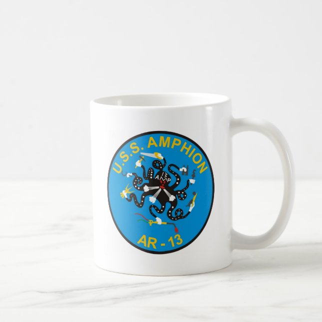 USS Amphion (AR-13) die Insignie-Kaffee-Tasse Kaffeetasse (Rechts)