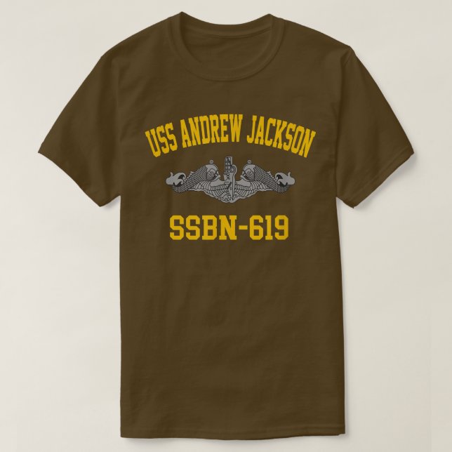 USS Andrew Jackson SSBN619 2998 T-Shirt (Design vorne)