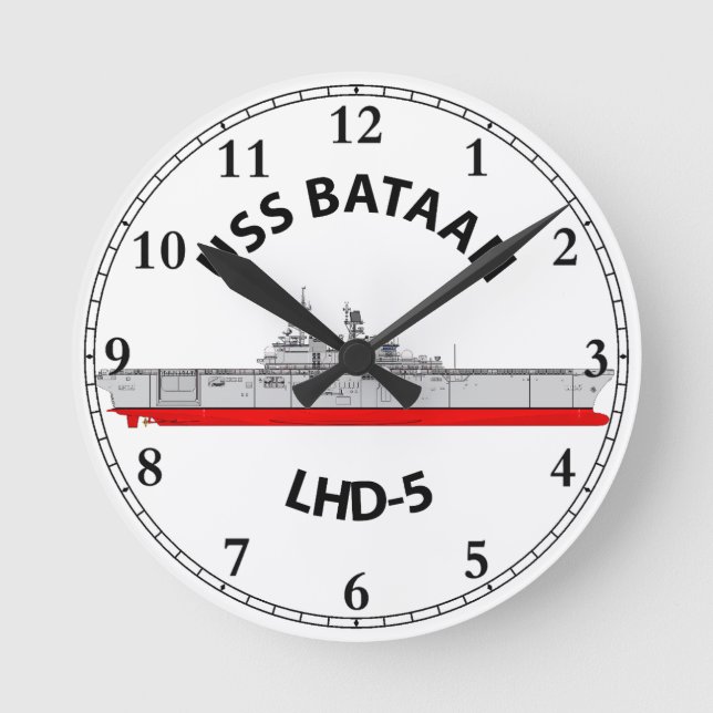 USS BATAAN - LHD-5 - WASP CLASS AMPHIBIOUS ASSAULT RUNDE WANDUHR (Vorderseite)