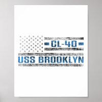 Uss Brooklyn World War Cruiser Cl-40 US Army