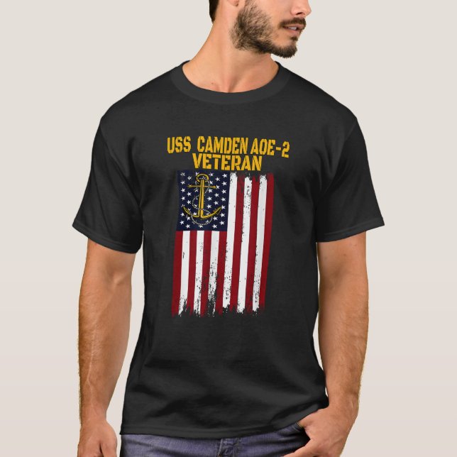USS Camden AOE 2 Fast Combat Support Veterans T-Shirt (Vorderseite)