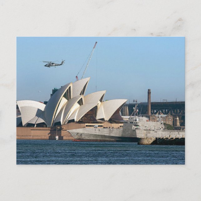 USS Canberra in Sydney Postkarte (Vorderseite)