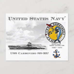 USS CARBONERO SS-337 SUBMARINE - POSTCARD POSTKARTE