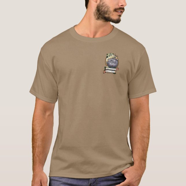 USS Carter Hall FRG Men's Front/Back T - Shirt (Vorderseite)