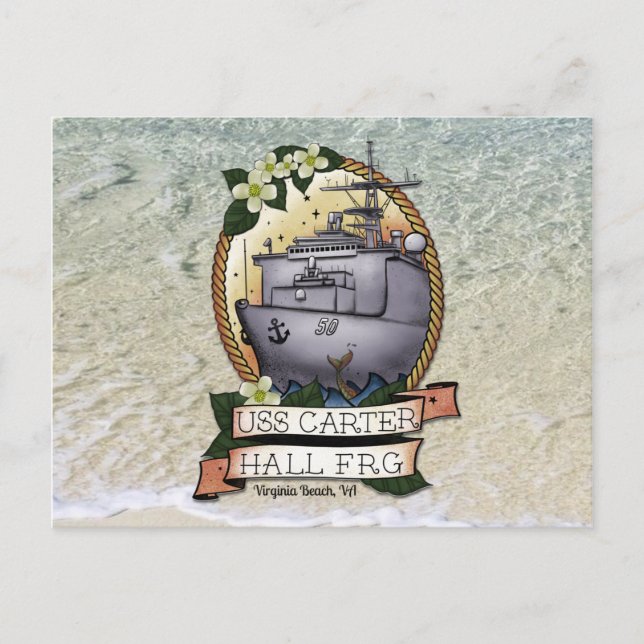 USS Carter Hall FRG Postcard Postkarte (Vorderseite)