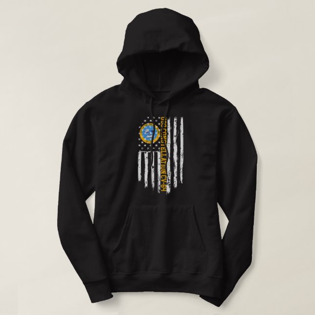 USS Constellation CV-64 American Flag Hoodie (Design vorne)