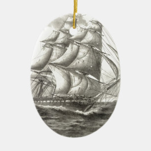 USS Constitution Keramik Ornament