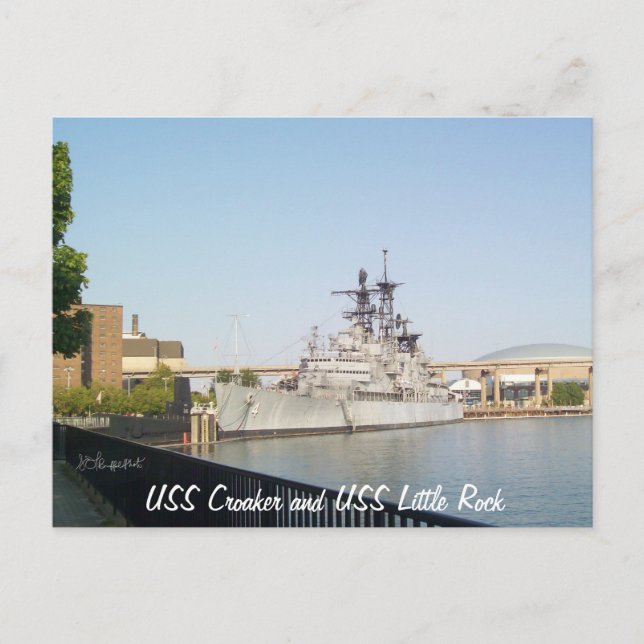 USS Croaker und USS Little Rock Postkarte (Vorderseite)