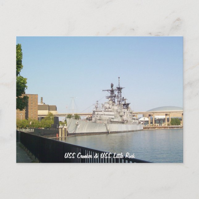 USS Croaker und USS Little Rock Postkarte (Vorderseite)