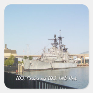 USS Croaker und USS Little Rock Quadratischer Aufkleber