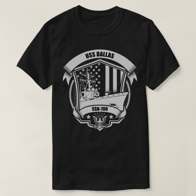 USS Dallas SSN700 T-Shirt (Design vorne)