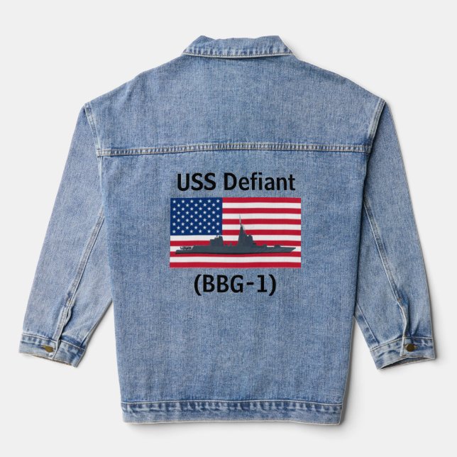 USS Defiant (BBG-1) Jeansjacke (Rückseite)
