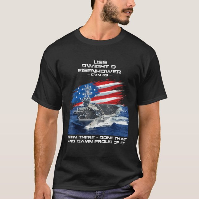 USS Dwight D Eisenhower CVN 69 Flugzeugträger Ve T-Shirt (Vorderseite)