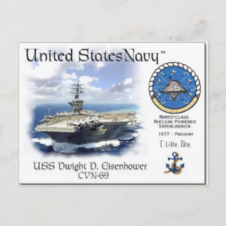 USS DWIGHT D. EISENHOWER CVN-69 Postcard Postkarte