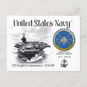 USS DWIGHT D. EISENHOWER CVN-69 - Postkarte