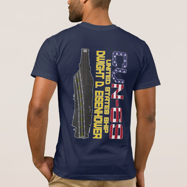 USS DWIGHT D. EISENHOWER CVN-69 T - Shirt (Rückseite)