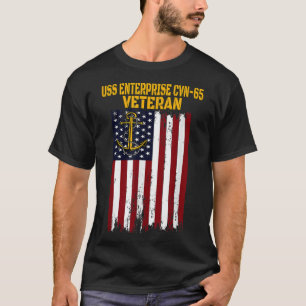 USS Enterprise CVN65 CVAN65 Aircraft Carrier Veter T-Shirt