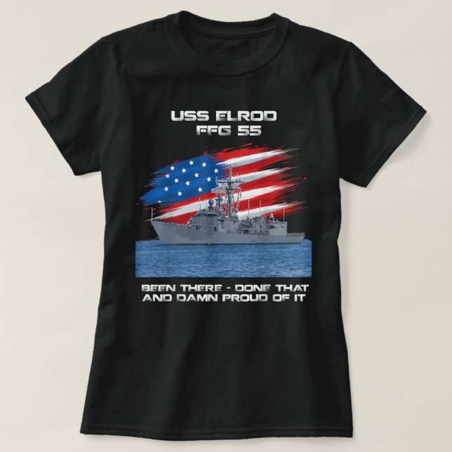 USS Enterprise CVN-65 Flugzeugträger Veteran Fla T-Shirt (Design vorne)