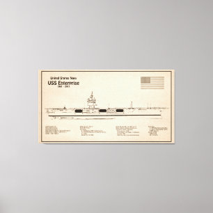 USS Enterprise (NCC-1701) - Schiffskatalog SD Leinwanddruck