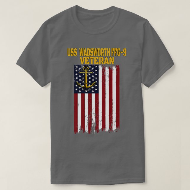 USS FFG-9 Frigate Veterans Day Father's Day Premiu T-Shirt (Design vorne)