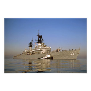 USS FOX CG-33 DLG-33 MARINEKREUZER LENKFLUGKÖRPER FOTODRUCK