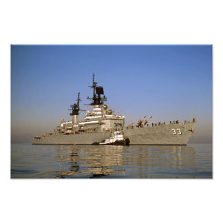 USS FOX CG-33 DLG-33 NAVY CRUISER GUIDED FISSILE FOTODRUCK