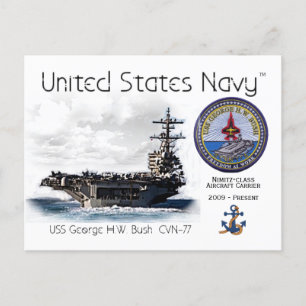 USS GEORGE H.W. BUSH AIRCRAFT CARRIER - Postcard Postkarte