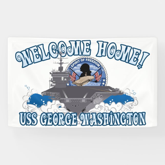 USS George Washington - willkommenes Zuhause Banner (Horizontal)